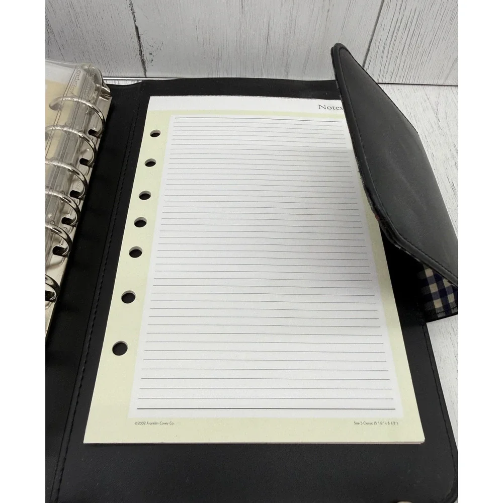 365 Franklin Covey Black Nylon Fabric Organizer Binder Calendar Planner 10